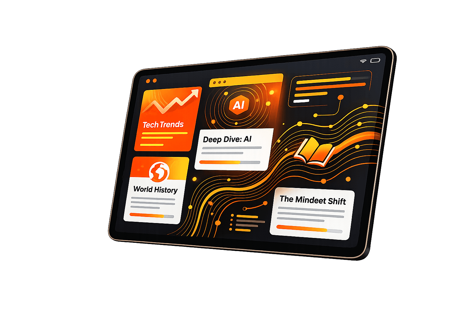 Knowlix mobile app on tablet